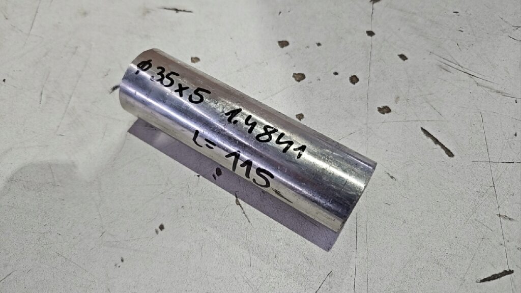 Rura żaroodporna 35,0 x 5,0mm, gat. 1.4841, L=~115mm