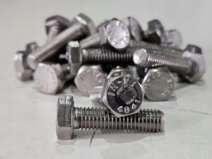 Śruba żaroodporna M8x30 wg DIN 933, gatunek 1.4841